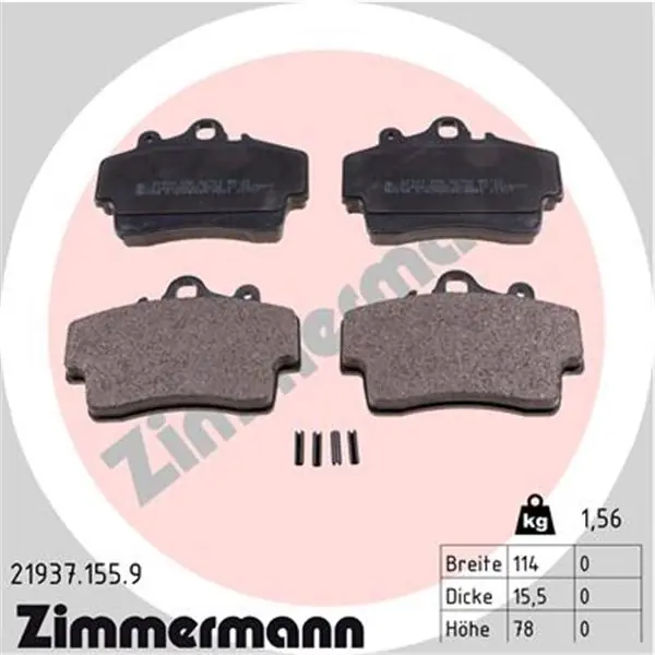 Juego de pastillas de freno ZIMMERMANN 219371559 Nuevo Modelo
