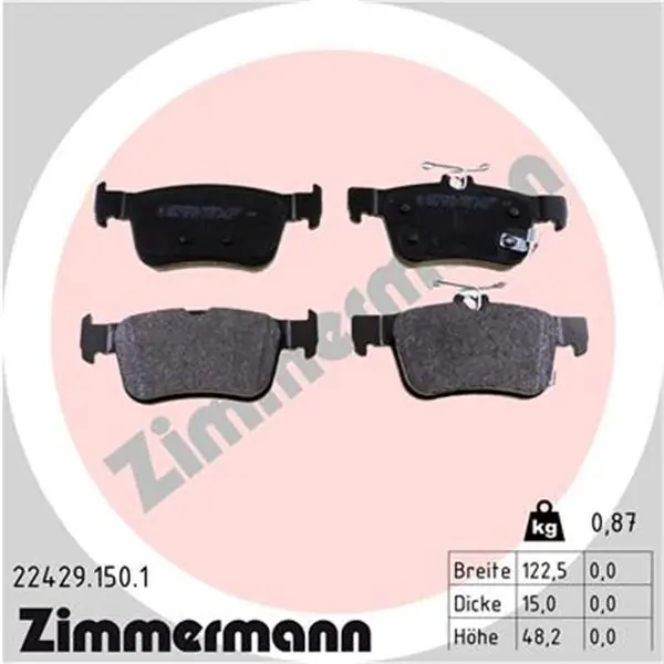 Oferta Flash Juego de pastillas de freno ZIMMERMANN 224291501