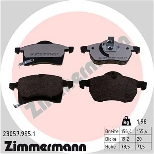 Súper Precio Juego de pastillas de freno ZIMMERMANN 230579951