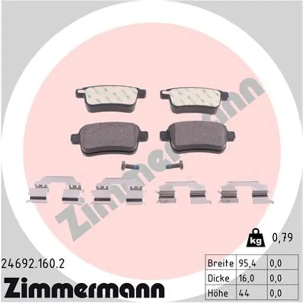 Juego de pastillas de freno ZIMMERMANN 246921602 Solo Por Tiempo Limitado
