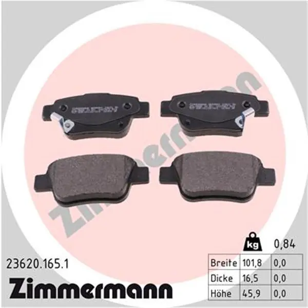 Juego de pastillas de freno ZIMMERMANN 236201651 Oferta Flash
