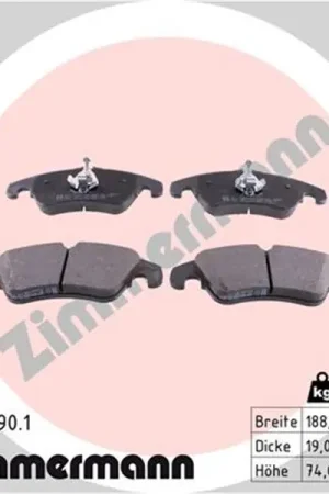 Juego de pastillas de freno ZIMMERMANN 247431901 Marca Reconocida