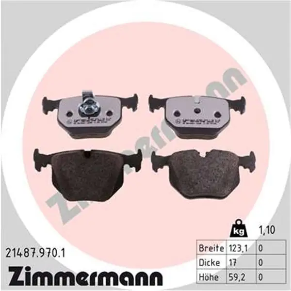 Imprescindible (Must-Have) Juego de pastillas de freno ZIMMERMANN 214879701