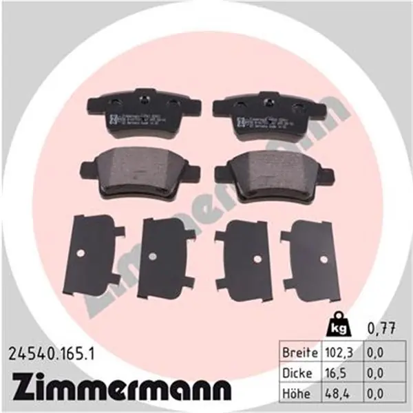 Popular Juego de pastillas de freno ZIMMERMANN 245401651