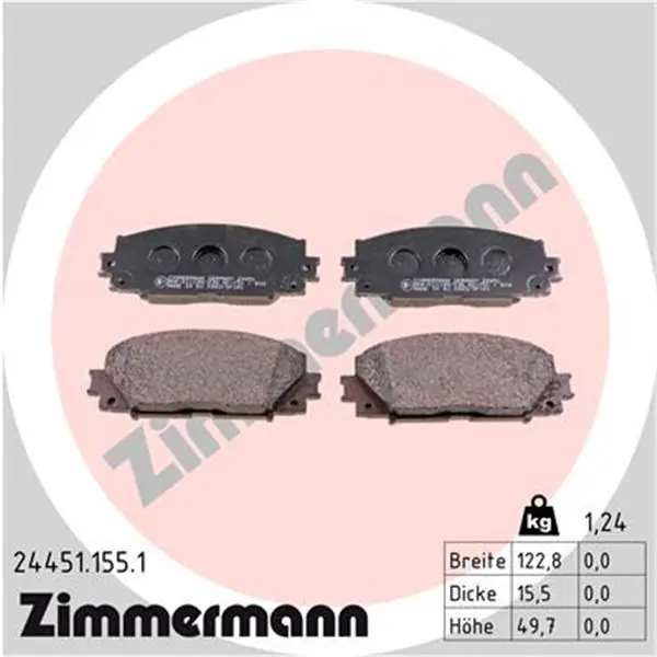 Oferta Limitada Juego de pastillas de freno ZIMMERMANN 244511551