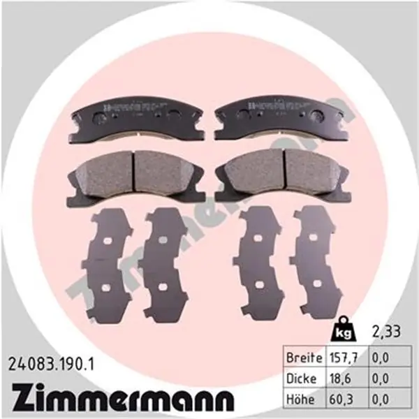 Gran Oferta Juego de pastillas de freno ZIMMERMANN 240831901