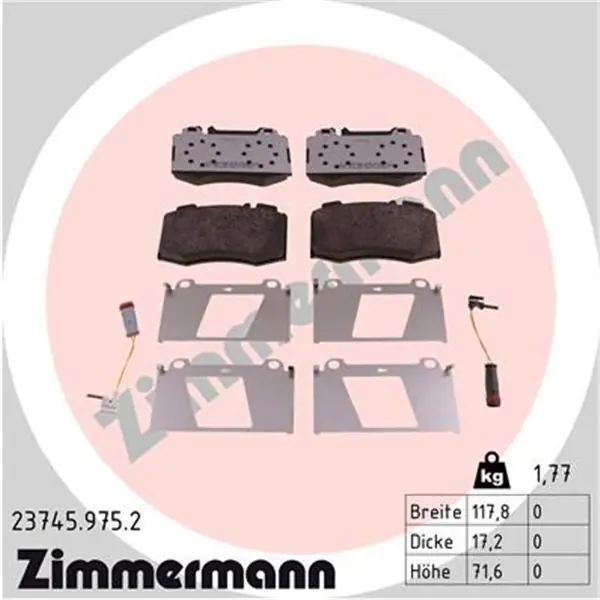 Moderno Juego de pastillas de freno ZIMMERMANN 237459752