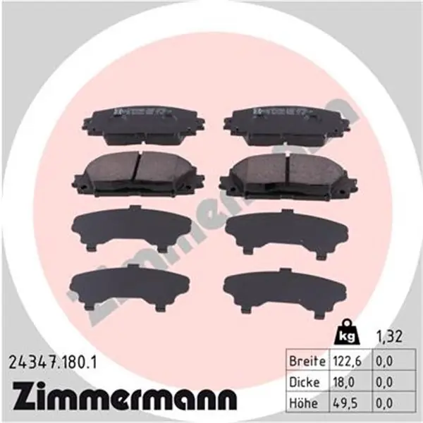 Juego de pastillas de freno ZIMMERMANN 243471801 A Buen Precio