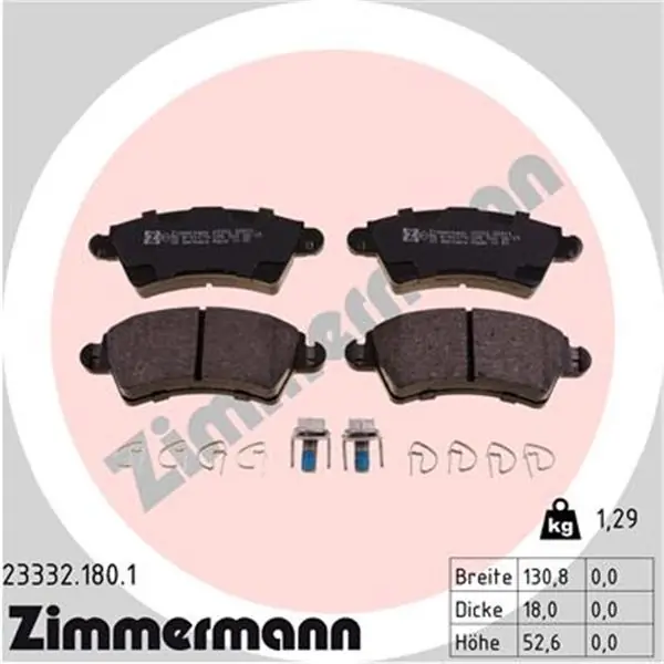 Económico Juego de pastillas de freno ZIMMERMANN 233321801