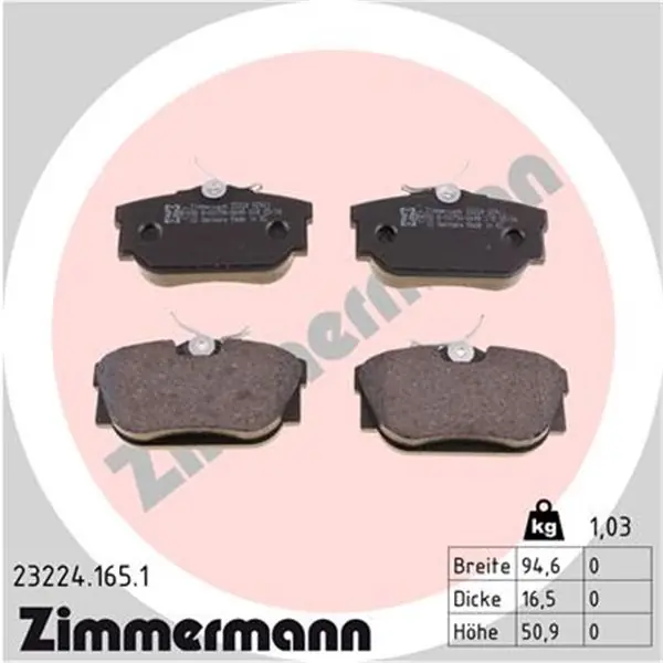 Oferta De Temporada Juego de pastillas de freno ZIMMERMANN 232241651