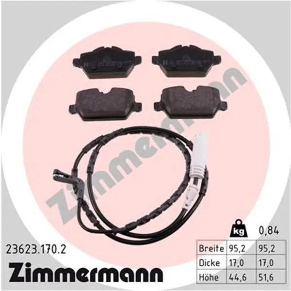 Juego de pastillas de freno ZIMMERMANN 236231702 Gran Oferta