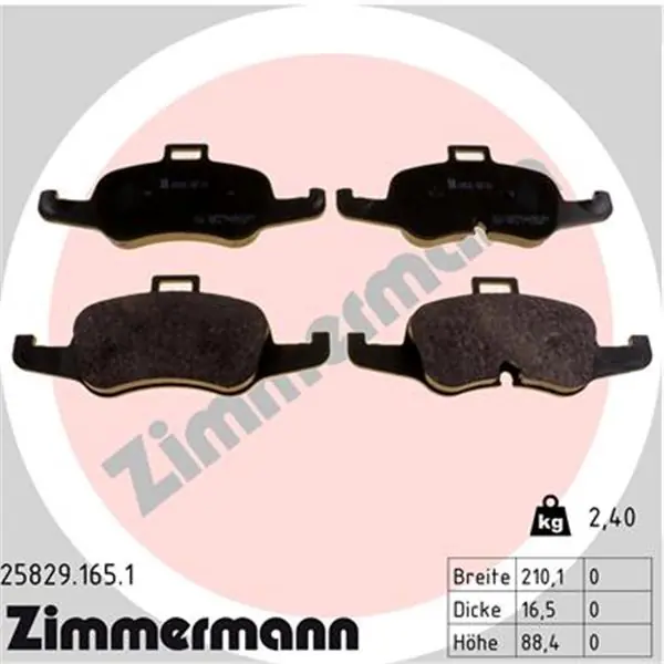 Juego de pastillas de freno ZIMMERMANN 258291651 Gran Oferta