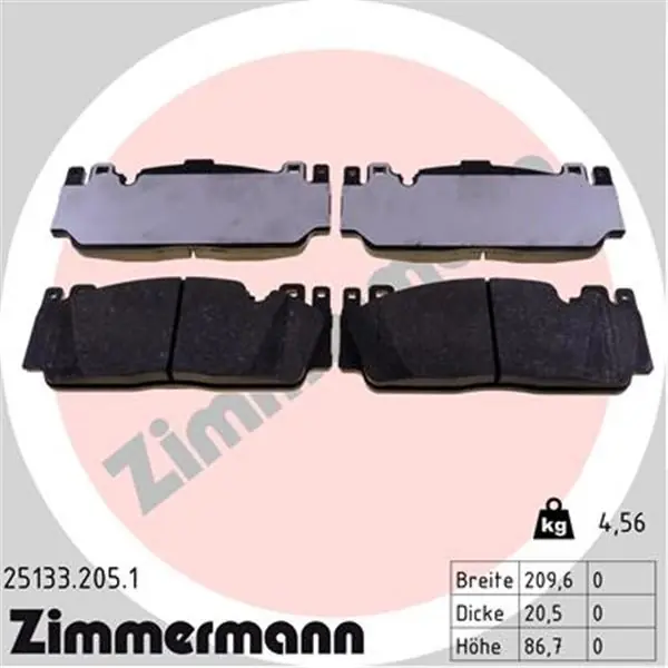 Entrega Rápida Juego de pastillas de freno ZIMMERMANN 251332051