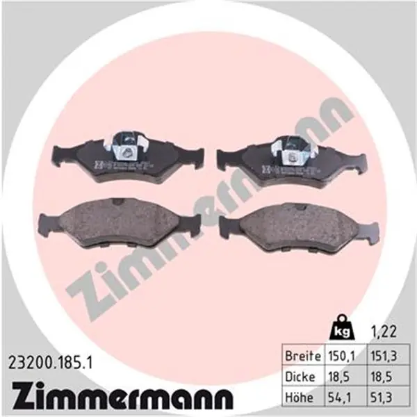 Juego de pastillas de freno ZIMMERMANN 232001851 Solo Por Tiempo Limitado
