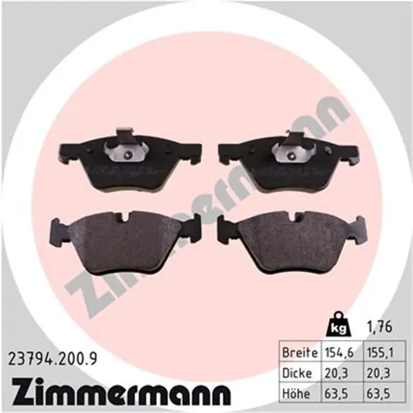 Juego de pastillas de freno ZIMMERMANN 237942009 Compra Hoy
