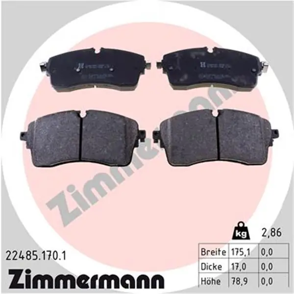 Moderno Juego de pastillas de freno ZIMMERMANN 224851701