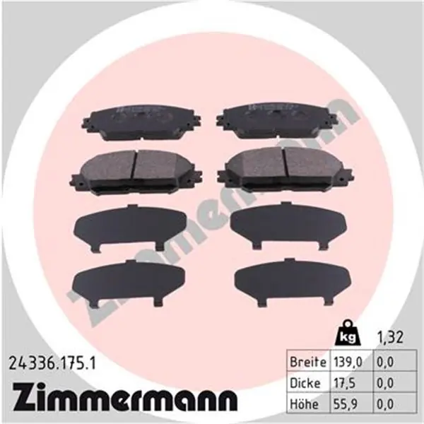 Oferta De Temporada Juego de pastillas de freno ZIMMERMANN 243361751