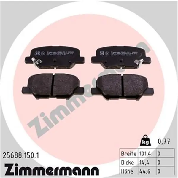 Económico Juego de pastillas de freno ZIMMERMANN 256881501