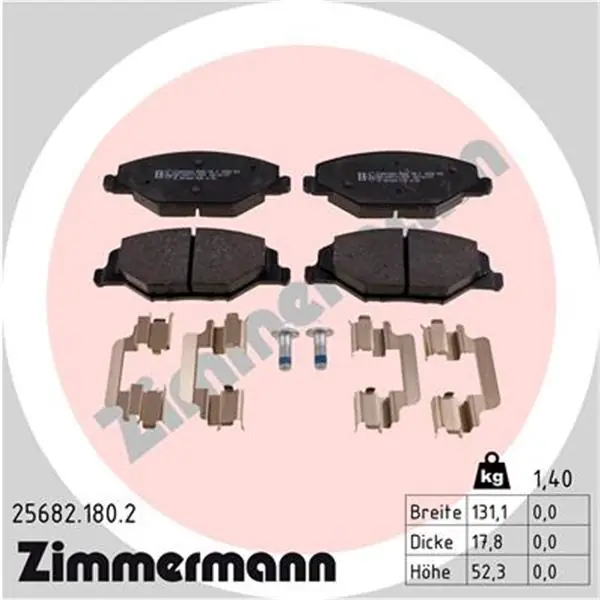 Juego de pastillas de freno ZIMMERMANN 256821802 Stock Limitado