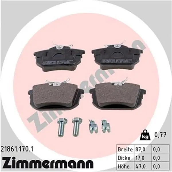 Juego de pastillas de freno ZIMMERMANN 218611701 Oferta Limitada