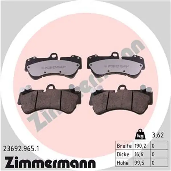 Última Oportunidad Juego de pastillas de freno ZIMMERMANN 236929651