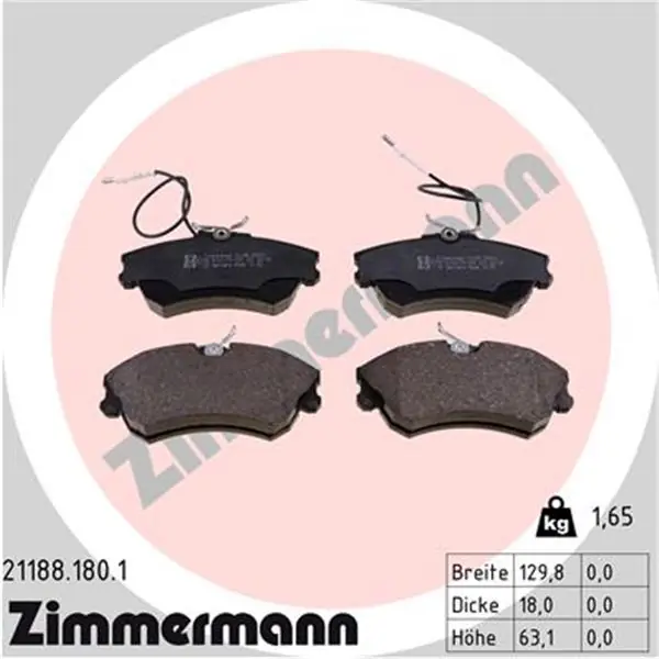 Juego de pastillas de freno ZIMMERMANN 211881801 Mejor Precio
