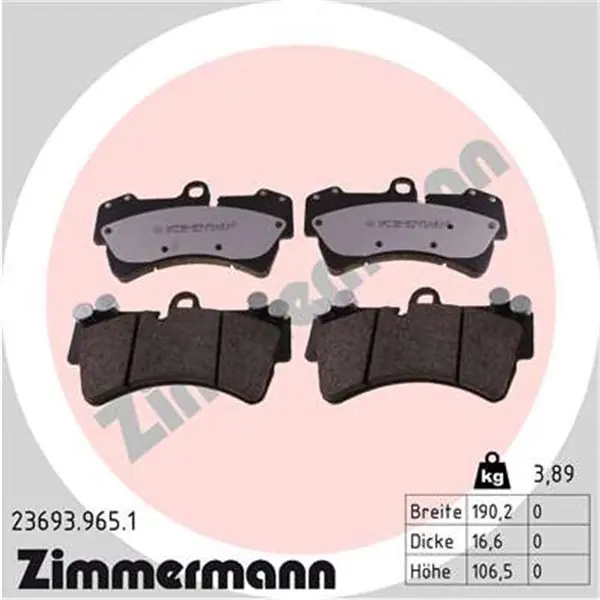 Barato Juego de pastillas de freno ZIMMERMANN 236939651