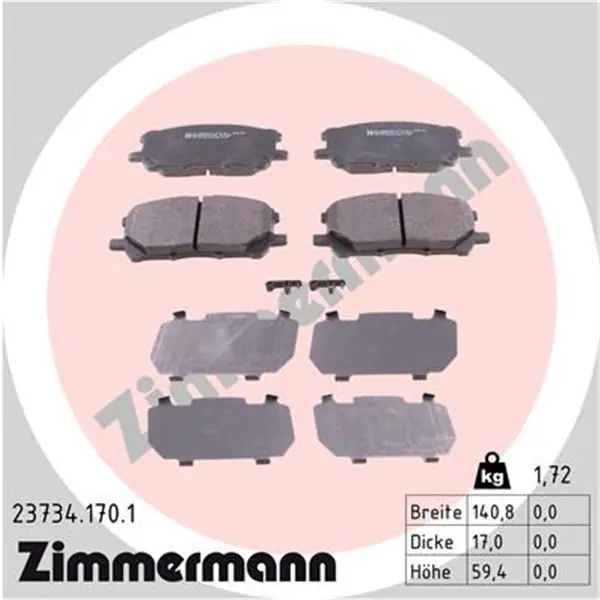 Bestseller Juego de pastillas de freno ZIMMERMANN 237341701