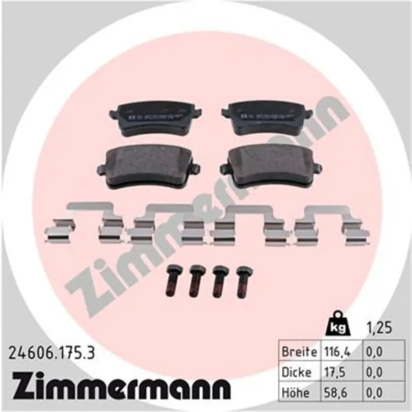 Envío Exprés Juego de pastillas de freno ZIMMERMANN 246061753