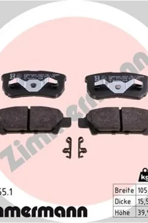 Juego de pastillas de freno ZIMMERMANN 240141551 Garantía Incluida
