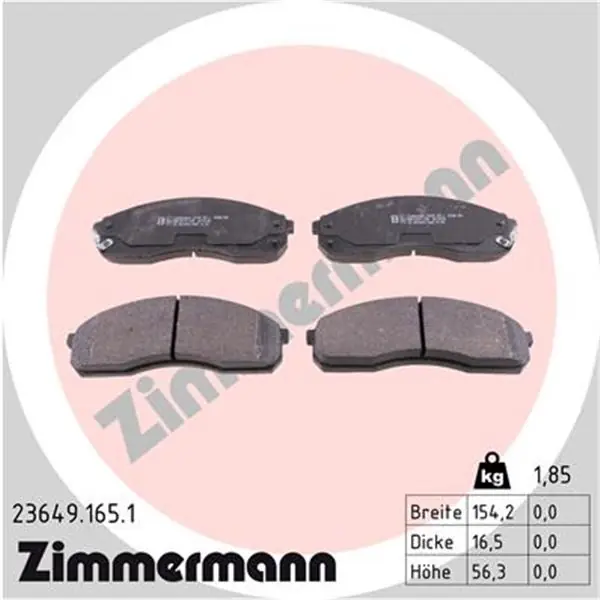 Precio Bajo Juego de pastillas de freno ZIMMERMANN 236491651