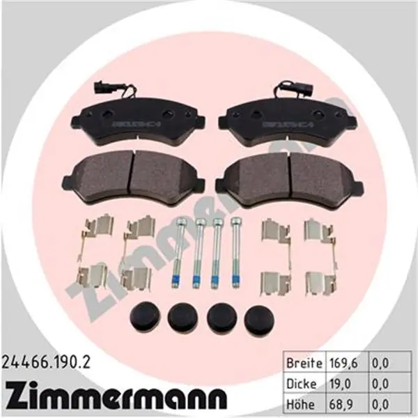Juego de pastillas de freno ZIMMERMANN 244661902 Oferta Especial