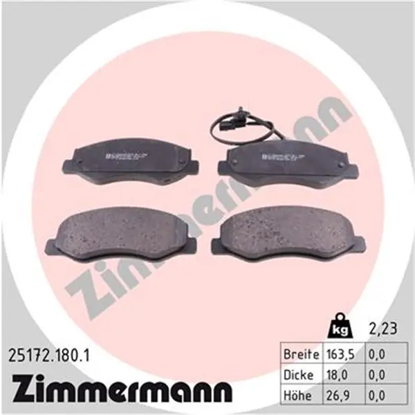 Juego de pastillas de freno ZIMMERMANN 251721801 Imprescindible (Must-Have)