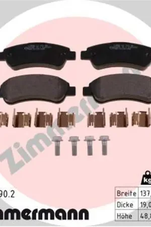 Juego de pastillas de freno ZIMMERMANN 244651902 Oferta Limitada