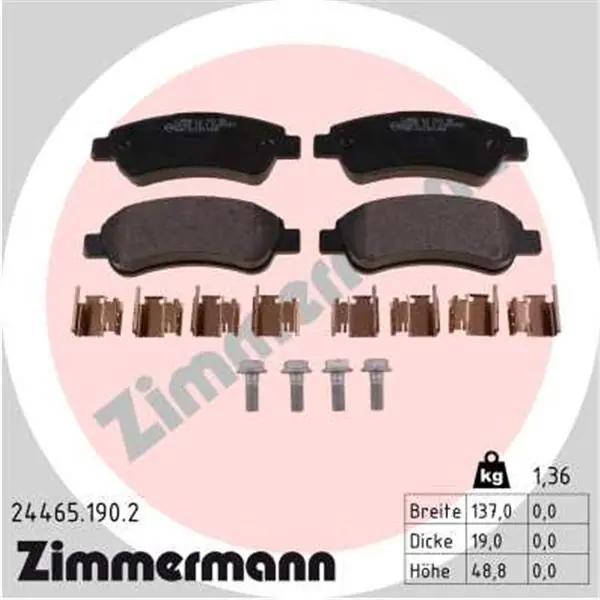 Juego de pastillas de freno ZIMMERMANN 244651902 Oferta Limitada