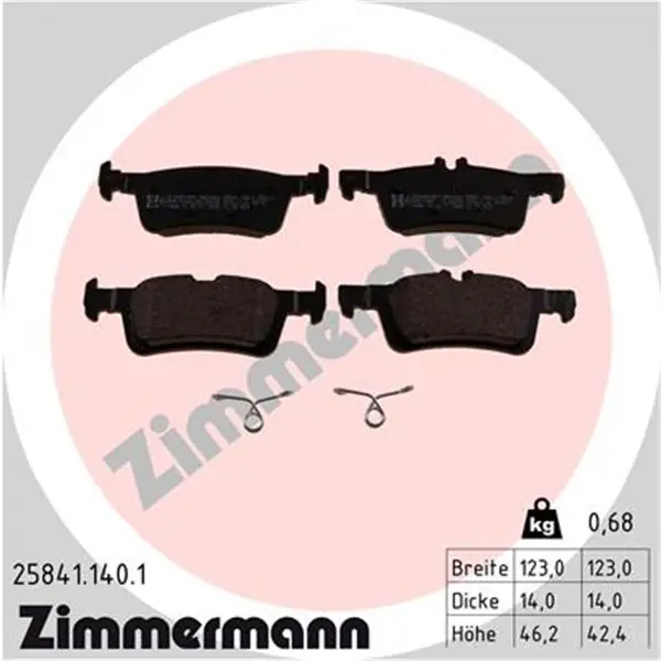 Juego de pastillas de freno ZIMMERMANN 258411401 Comprar En Línea