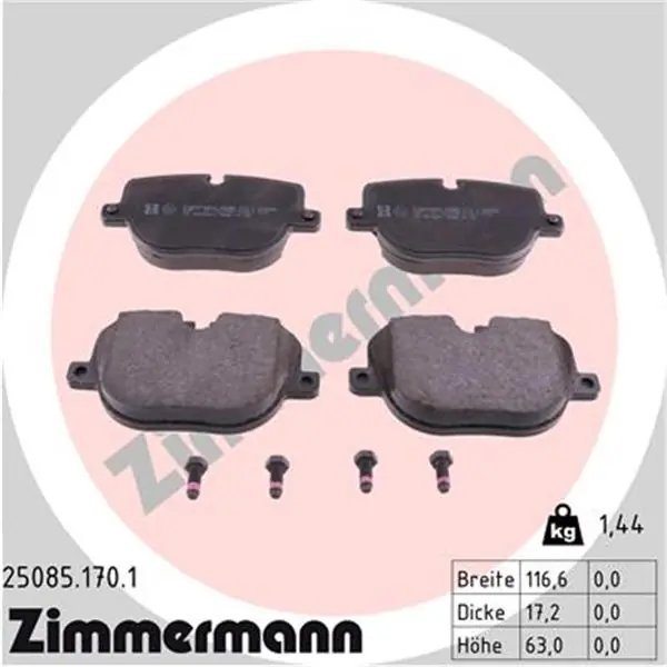 Juego de pastillas de freno ZIMMERMANN 250851701 Venta Final