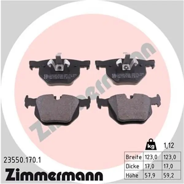 Juego de pastillas de freno ZIMMERMANN 235501701 Nuevo Modelo