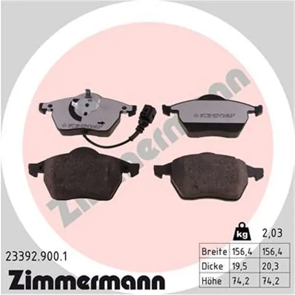 Ocasión Especial Juego de pastillas de freno ZIMMERMANN 233929001