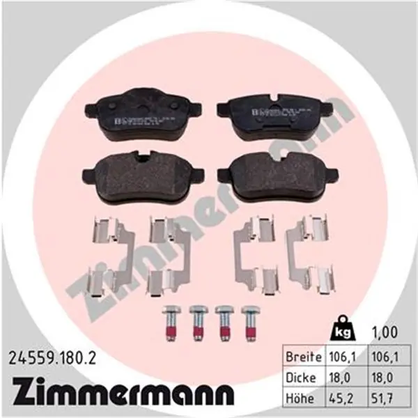 Juego de pastillas de freno ZIMMERMANN 245591802 Oferta Flash