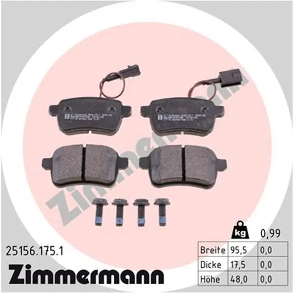 Juego de pastillas de freno ZIMMERMANN 251561751 Última Versión