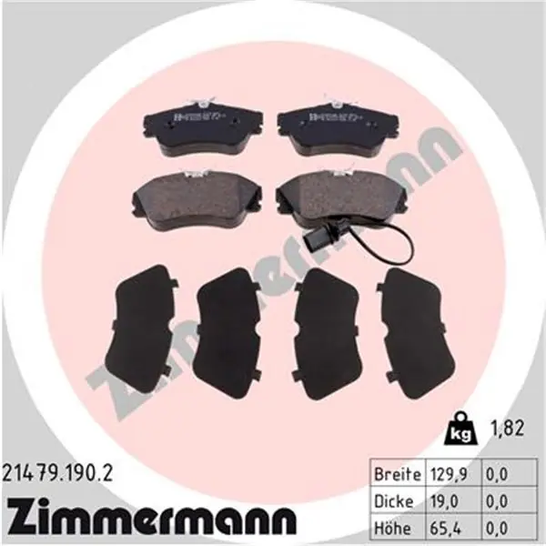 Oferta Limitada Juego de pastillas de freno ZIMMERMANN 214791902