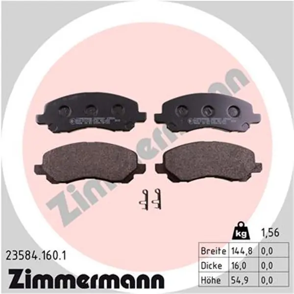 Juego de pastillas de freno ZIMMERMANN 235841601 Edición Limitada