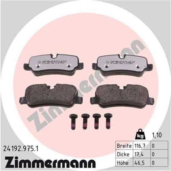 Juego de pastillas de freno ZIMMERMANN 241929751 Pago Seguro