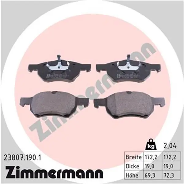 Bestseller Juego de pastillas de freno ZIMMERMANN 238071901