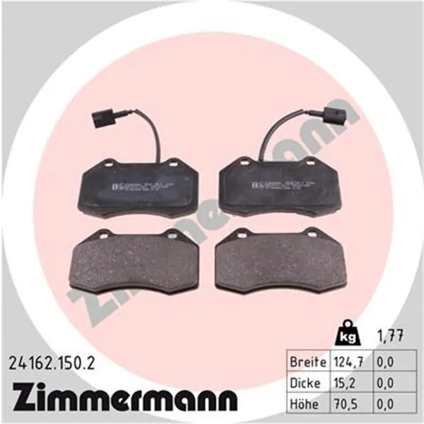 Promoción Juego de pastillas de freno ZIMMERMANN 241621502