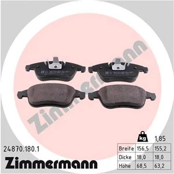 Original Juego de pastillas de freno ZIMMERMANN 248701801
