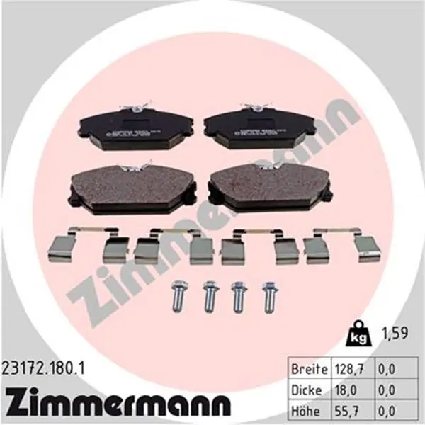Gran Oferta Juego de pastillas de freno ZIMMERMANN 231721801
