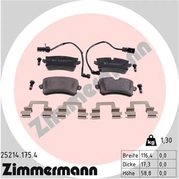 Súper Precio Juego de pastillas de freno ZIMMERMANN 252141754