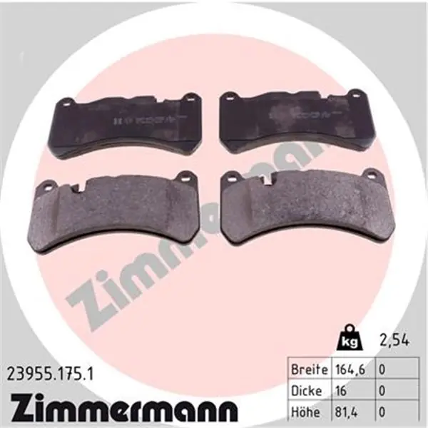 Precio Rebajado Juego de pastillas de freno ZIMMERMANN 239551751